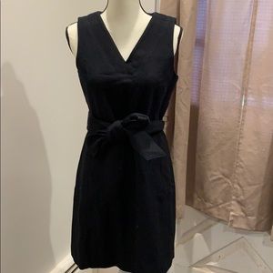 JCrew black wool belted dress- with pockets 🥰